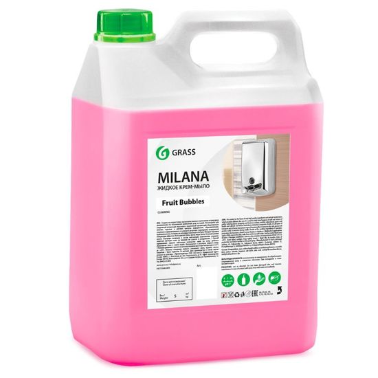 Sapun-crema lichid GRASS PROF MILANA Fruit Bubbles, hidratant, 5 kg