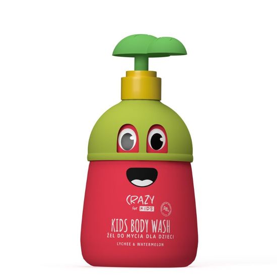 Gel de dus HiSkin Crazy for Kids Lychee Pepene rosu, 500 ml