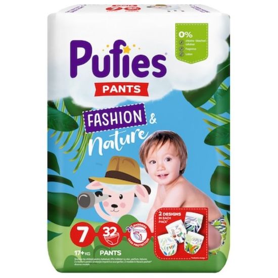 Chilotei pentru copii PUFIES Maxi Pack XL+ №7, 17+ kg, 32 buc