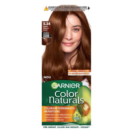 Vopsea-crema pentru par GARNIER Color Naturals, 5.34 Saten Mahon Auriu