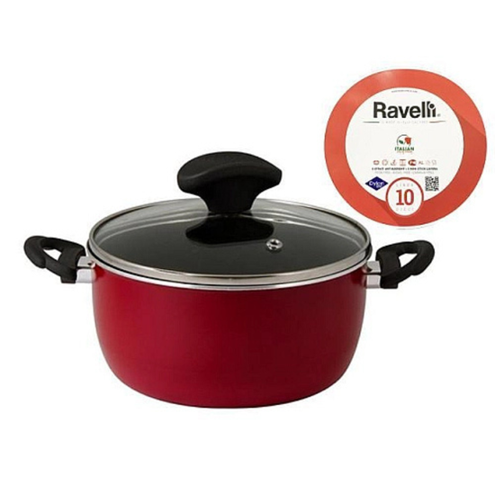 Cratita RAVELLI N10, cu capac, 24 cm, 5.5 l