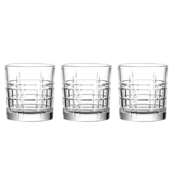 Set pahare ARDESTO Tempesta, pentru whisky, din sticla, 325 ml, 3 buc