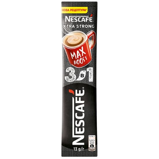 Cafea NESCAFE 3 in 1 Extra Strong, solubil, 12 g