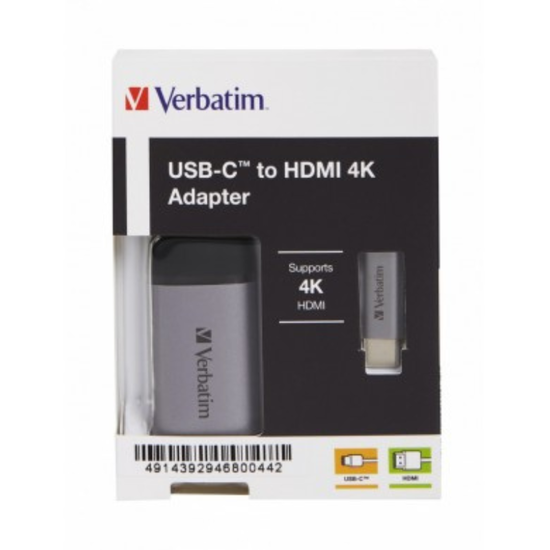 Adapter VERBATIM USB Type-C to HDMI, 4K, 4 image