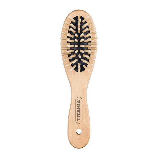 Perie pentru par TITANIA Wood Universala, Lemn, 6 rinduri, 18 cm