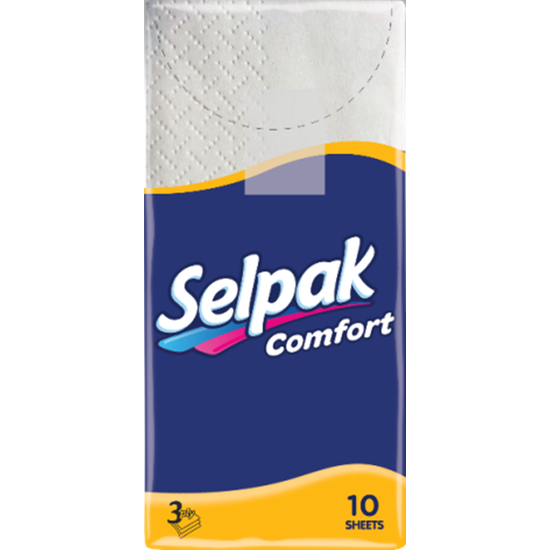 Носовые платки SELPAK Comfort 3 слоя 10 шт