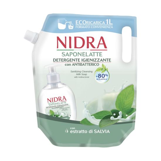 Жидкое мыло антибактериальное NIDRA Шалфей, запаска, 1000 мл