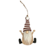 Елочная игрушка Гном с бородой, дерево, QTF0280, изображение 2