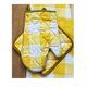 Перчатка и прихватка BUMBACEL Yellow and white columns, 26x18/20x20 см, изображение 2