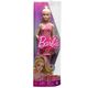 Papusa Barbie MATTEL Fashionista in rochie cu model floral, 3 image