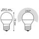 Bec GAUSS Black G45 LED 7W, E27, 3000K, 520lm, IP20, рasul de estompare, 5 image