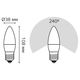 Bec GAUSS Black C37 LED 9.5W, E27, 3000K, 890lm, IP20, 5 image