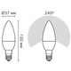 Bec GAUSS Black C37 LED 9.5W, E14, 3000K, 890lm, IP20, 5 image