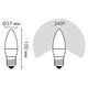 Bec GAUSS Black C37 LED 9.5W, E27, 4100K, 950lm, IP20, 5 image