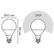 Bec GAUSS Black G45 LED 9.5W, E14, 3000K, 890lm, IP20, 1, 10, 100, 5 image