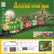 Set tren retro cu cale ferata si 4 vagoane, verde, sunete, lumini, efect fum, ZJA325604, 2 image