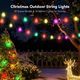 Ghirlanda de exterior GOVEE Outdoor String Lights RGBIC Smart Outdoor, 15 Light Bulbs, 15m, 3 image