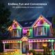 Iluminat pentru exterior GOVEE Outdoor Lights RGBICW Permanent 2, 72 Lights, 30m, 5 image
