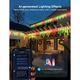 Уличная гирлянда в виде сосулек GOVEE Outdoor Icicle Lights RGBIC, 10м, изображение 5