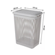 Cos pentru rufe ECONOVA, cu capac, gri deschis, 30 l, 37x26x46.5 cm, 2 image