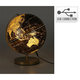 Glob pamantesc cu iluminare, cu port USB, D26 cm, H31 cm, negru, 2 image