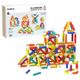 Set de constructie magnetic „Cilindri in culori de curcubeu”, 100 buc