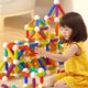 Set de constructie magnetic „Cilindri in culori de curcubeu”, 100 buc, 5 image