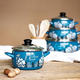 Кастрюля эмалированная METALAC Blue, стеклянная крышка, 16 cм, 2.2 л, изображение 2