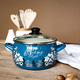 Cratita emailata METALAC Blue, cu capac din sticla, 24 cm, 7.5 l, 2 image