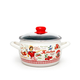 Cratita emailata METALAC Kitchen, cu capac din sticla, 16 cm, 2.2 l