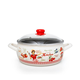 Cratita emailata METALAC Kitchen, capac din sticla, 24 cm, 5l