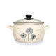 Cratita emailata METALAC Papadie, cu capac din sticla, 16 cm, 2.4 l